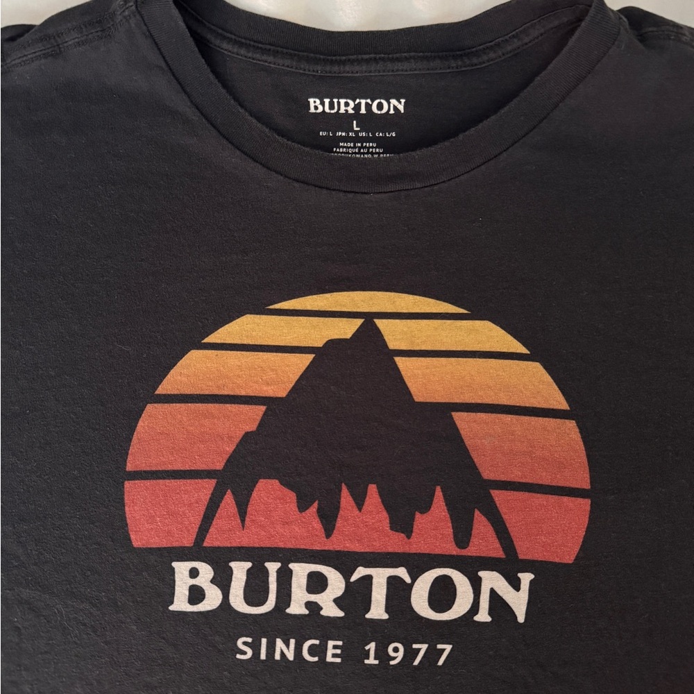 Burton Black and Orange Mountain Tee - Picture 2 of 4